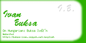 ivan buksa business card